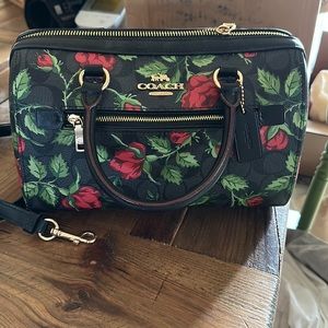 Coach roses satchel